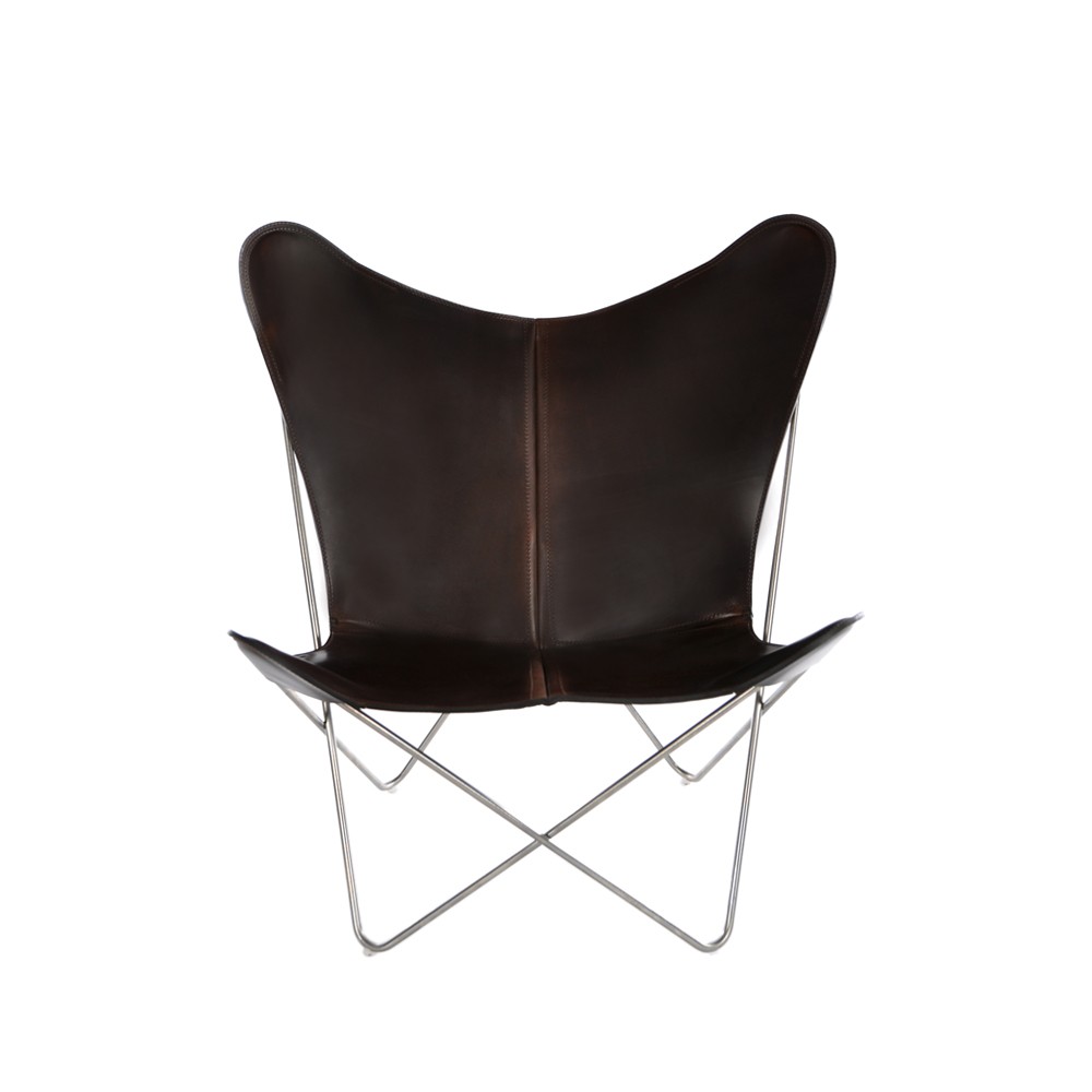 OX Denmarq Trifolium fladdermusfåtölj Läder mocca | Skandinavisk Design | Fåtöljer & Fotpallar | Brun