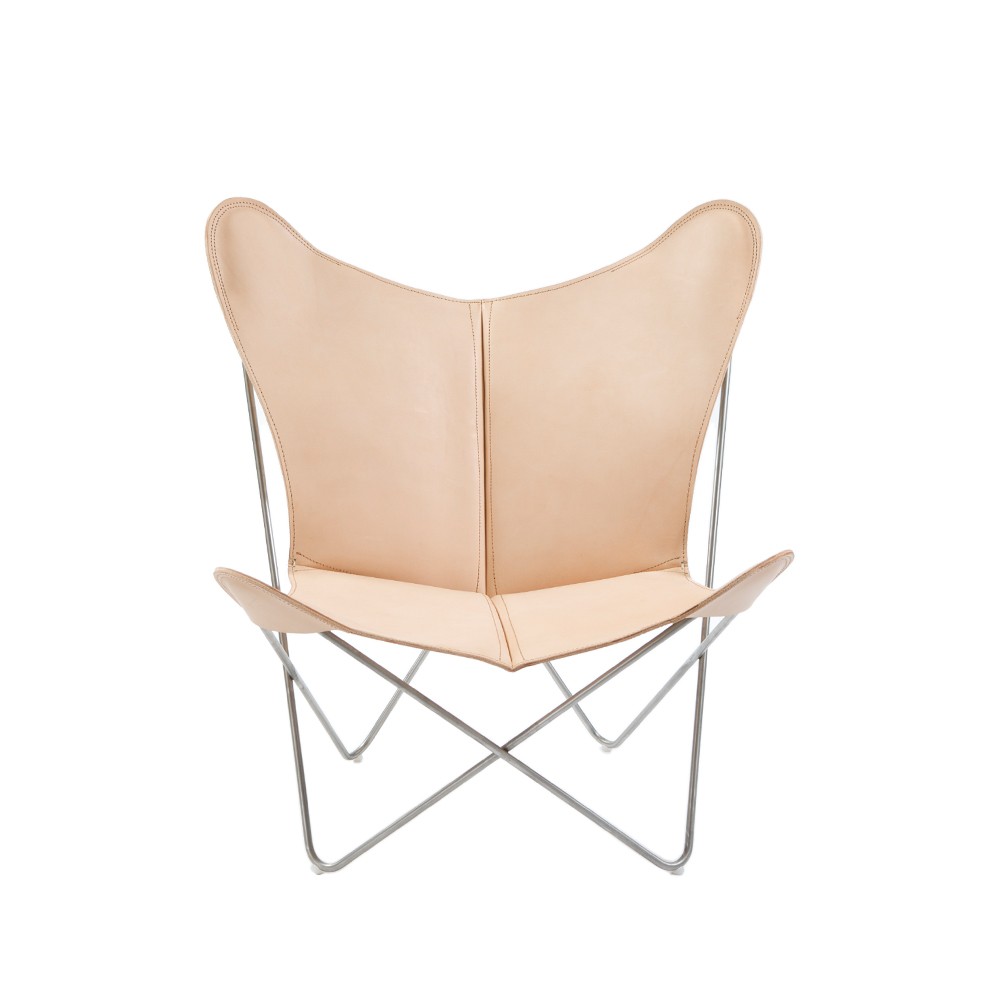 OX Denmarq Trifolium fladdermusfåtölj Läder natur | Skandinavisk Design | Fåtöljer & Fotpallar | Beige