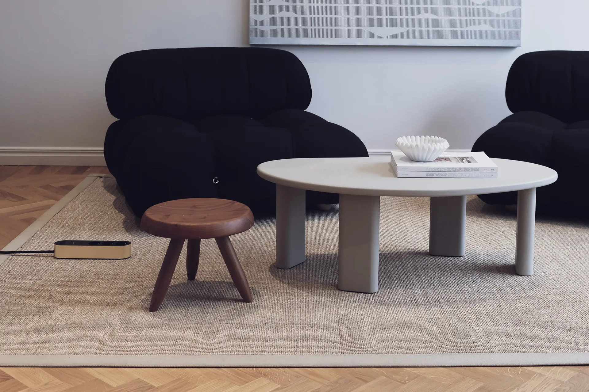 Edgar Power Bar grenuttag, Satin brass Palette