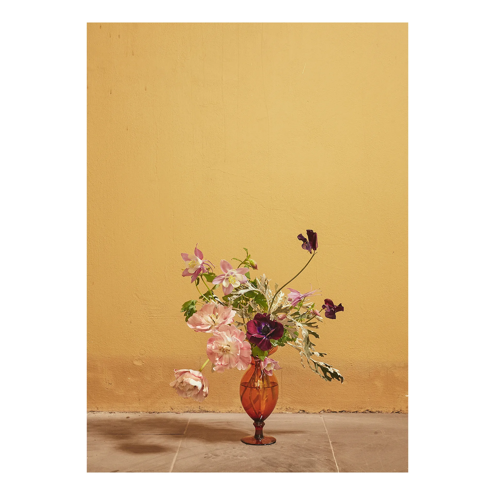 Blomst 02 Ochra poster, 30x40 cm Paper Collective