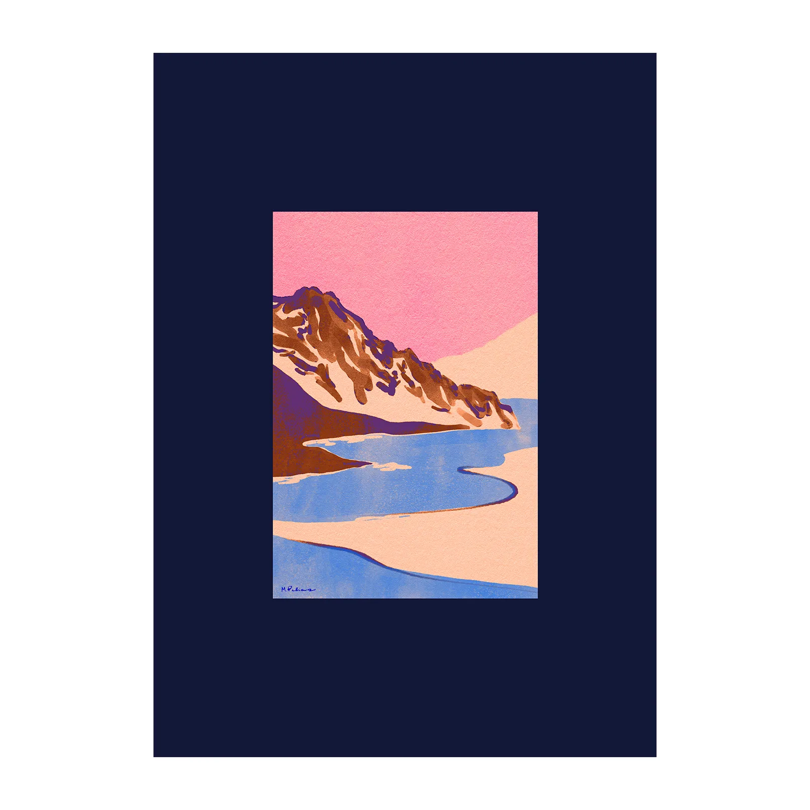 Blue Landscape poster, 50x70 cm Paper Collective