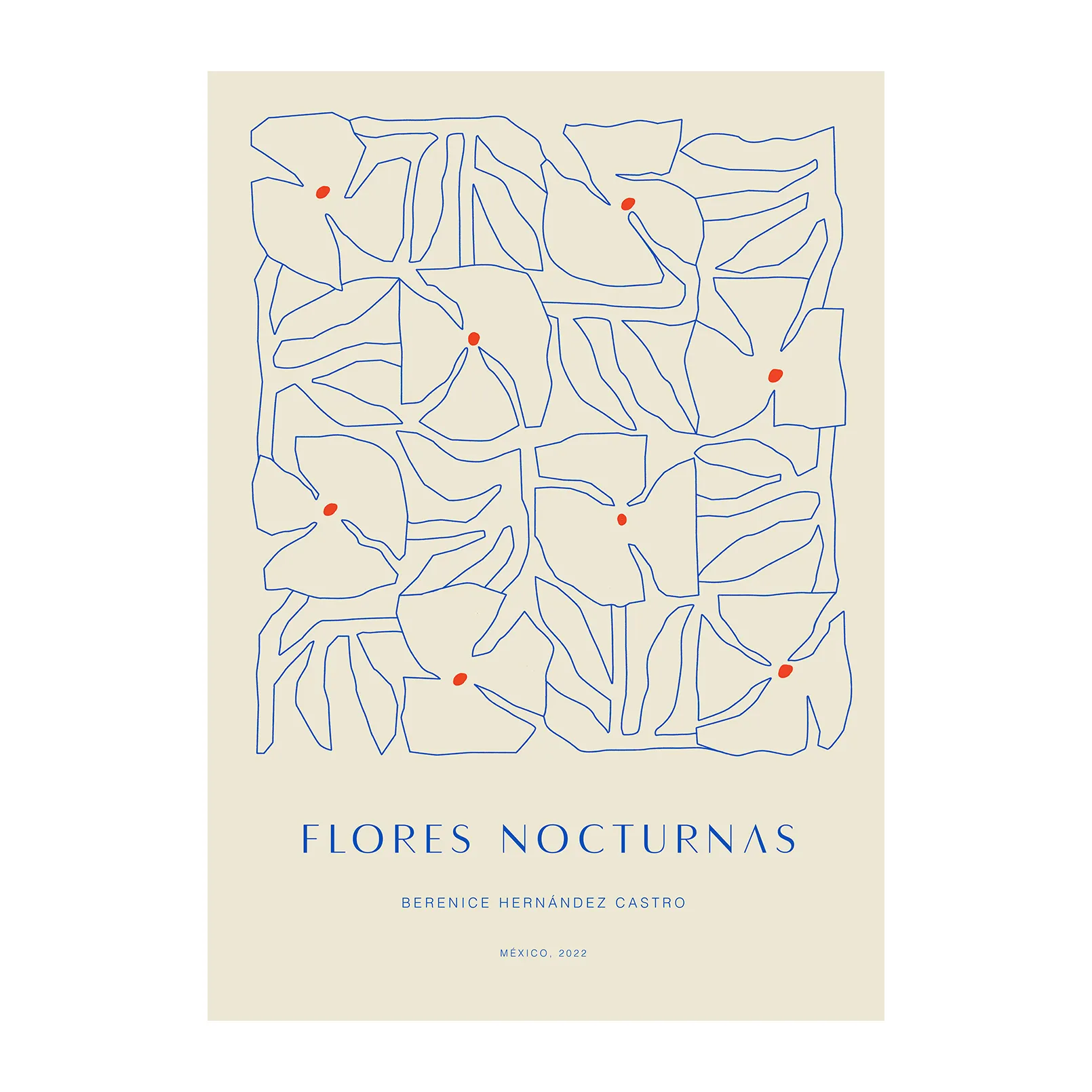 Flores Nocturnas 01 poster, 30x40 cm Paper Collective