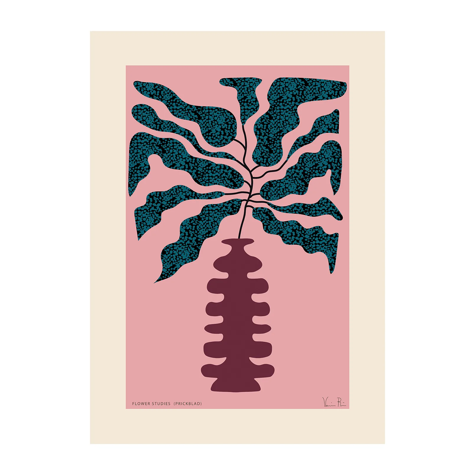 Flower Studies 01 (Prickblad) poster, 50x70 cm Paper Collective