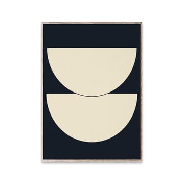 Half Circles I poster blå - 30x40 cm - Paper Collective