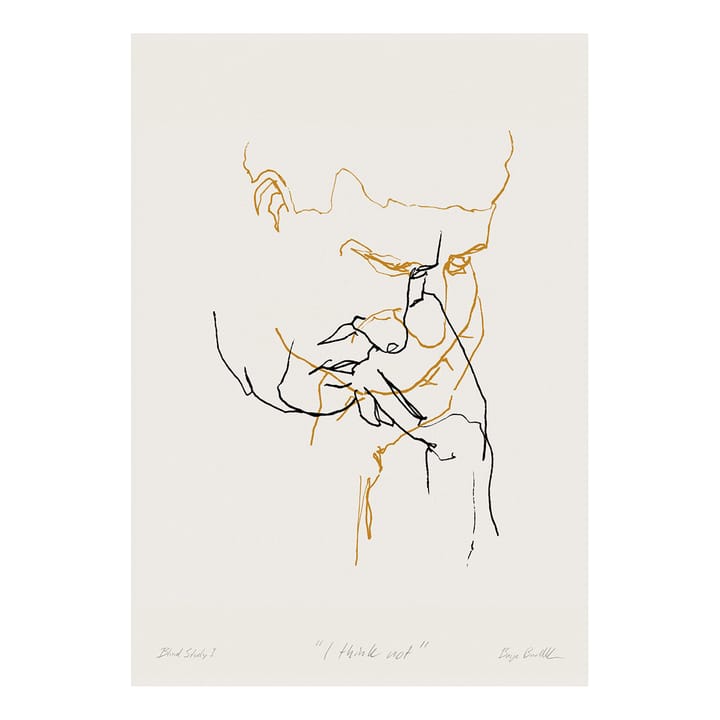 I Think Not 01 (gul) poster - 50x70 cm - Paper Collective