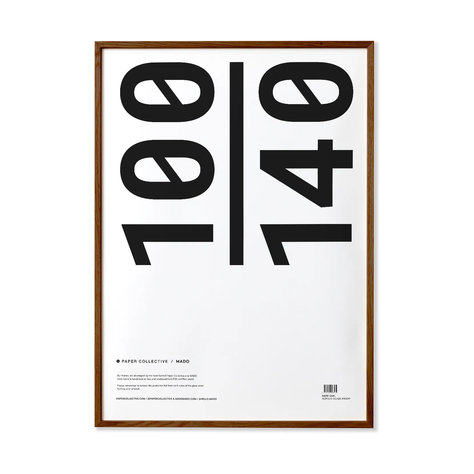 Paper Collective ram plexiglas-mörk ek, 100x140 cm Paper Collective