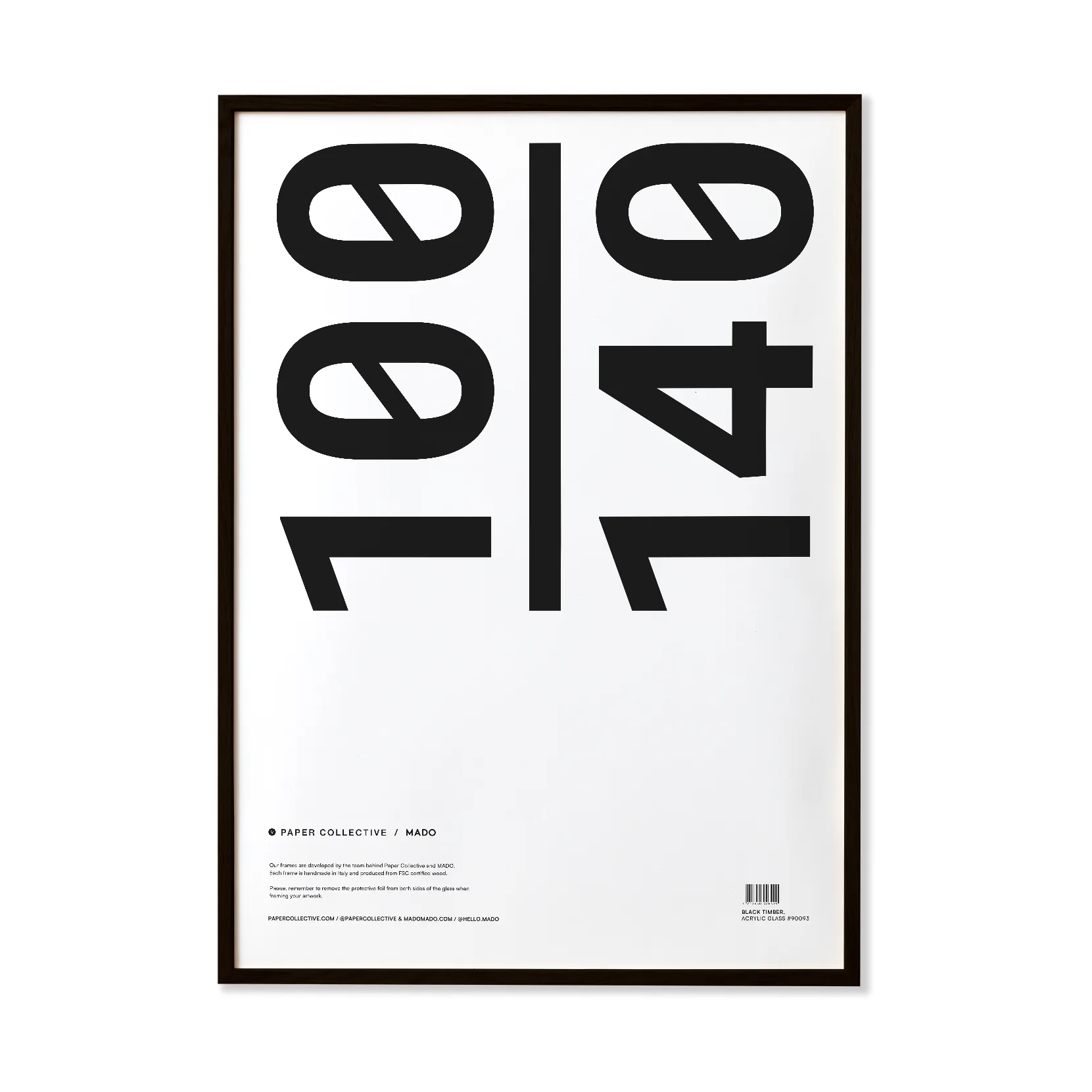 Paper Collective ram plexiglas-svart, 100x140 cm Paper Collective