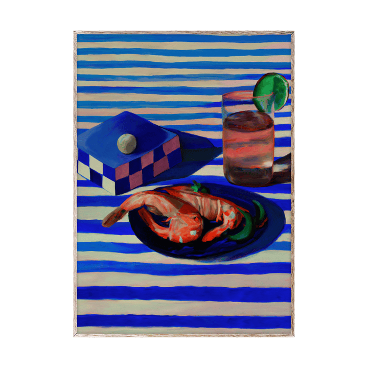 Shrimp & Stripes poster - 50x70 cm - Paper Collective