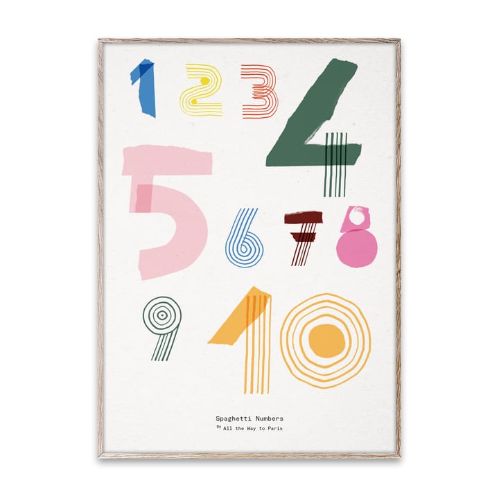 Spaghetti Numbers poster - 50x70 cm - Paper Collective