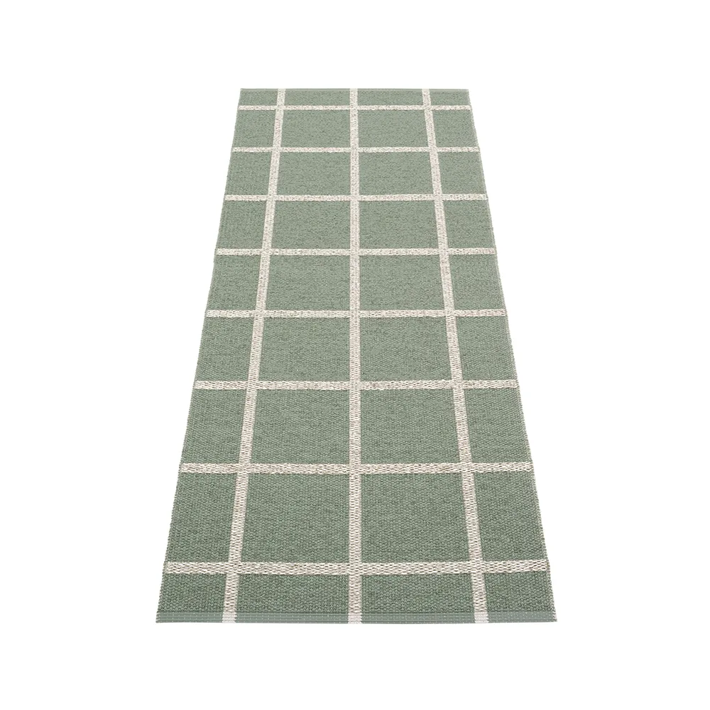 Ada gångmatta, army/stone metallic, 70x225 cm Pappelina