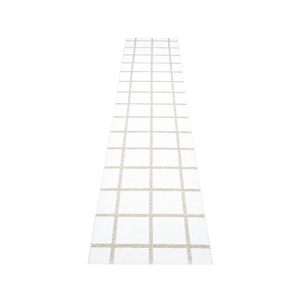 Pappelina Ada gångmatta white/stone metallic, 70x150 cm