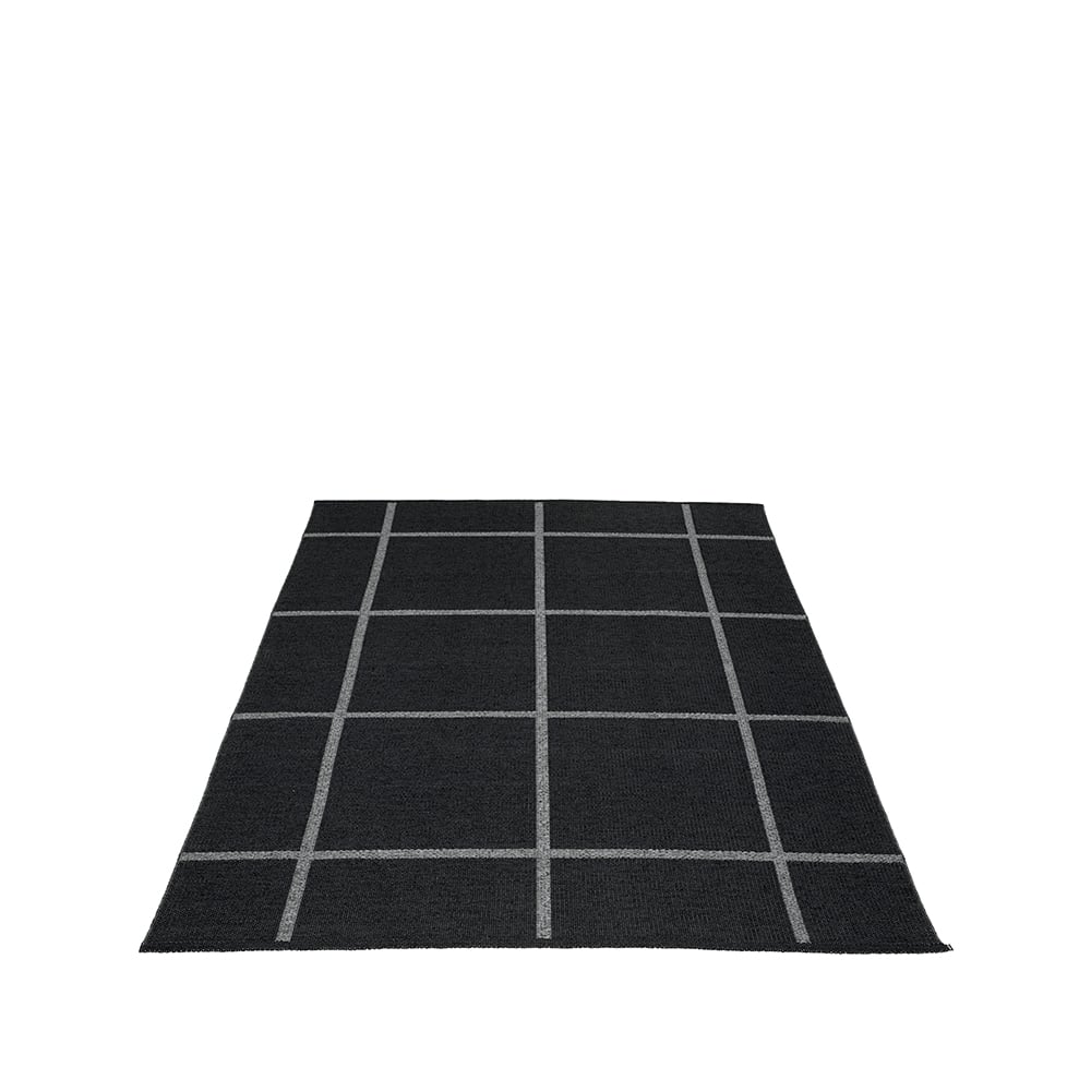 Pappelina Ada matta black/granit metallic, 180x260 cm