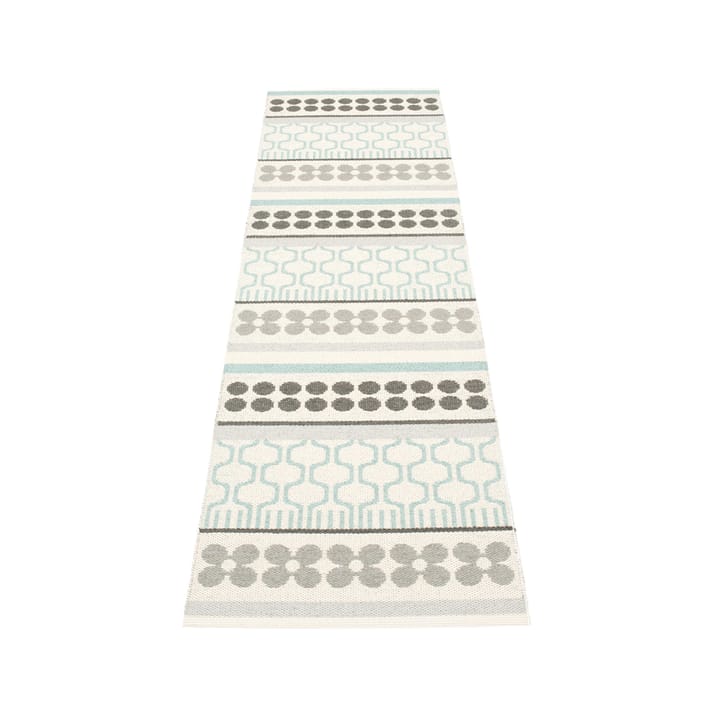 Asta gångmatta, pale turquoise/vanilla, 70x270 cm Pappelina