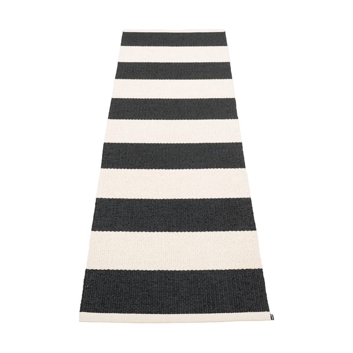 Bob gångmatta - Black/vanilla, 70x225 cm - Pappelina