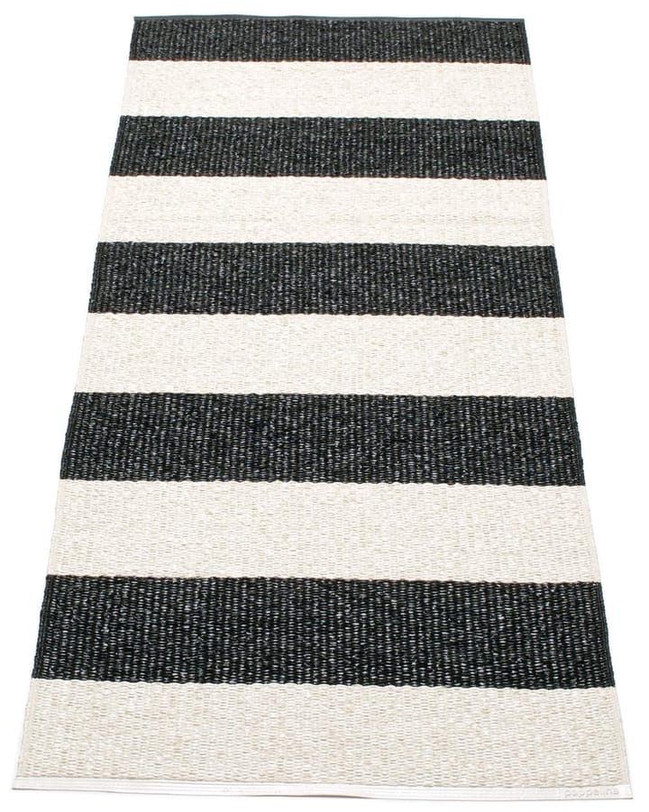 Bob gångmatta black/vanilla, 70x280 cm Pappelina