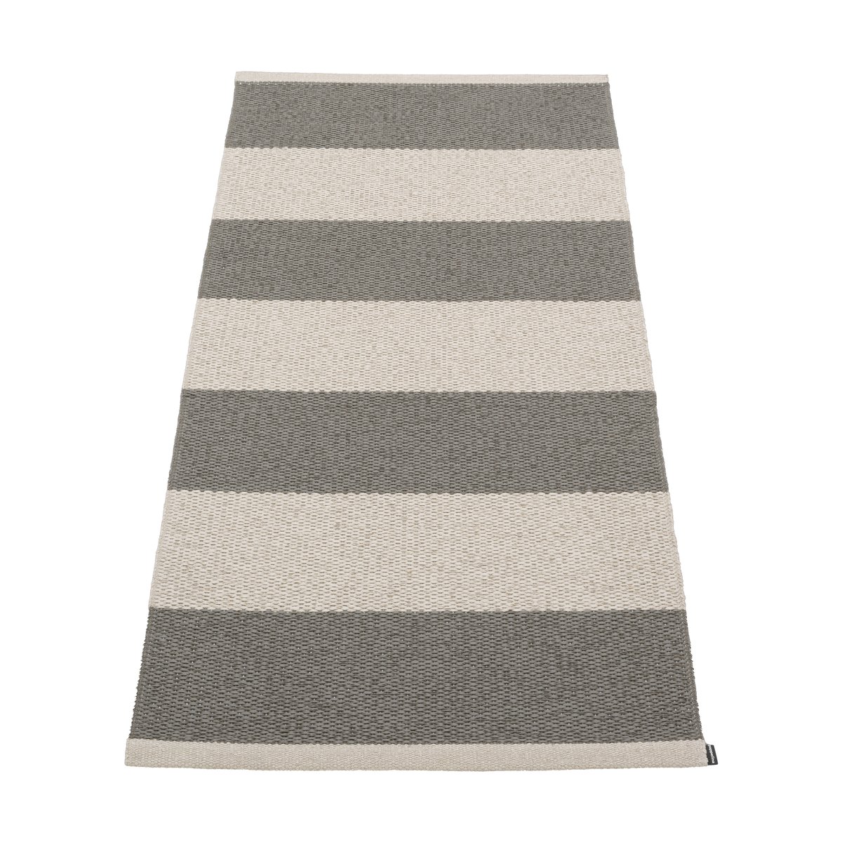 Pappelina Bob gångmatta Charcoal/linen, 70x150 cm | Skandinavisk Design | Plastmattor | Brun