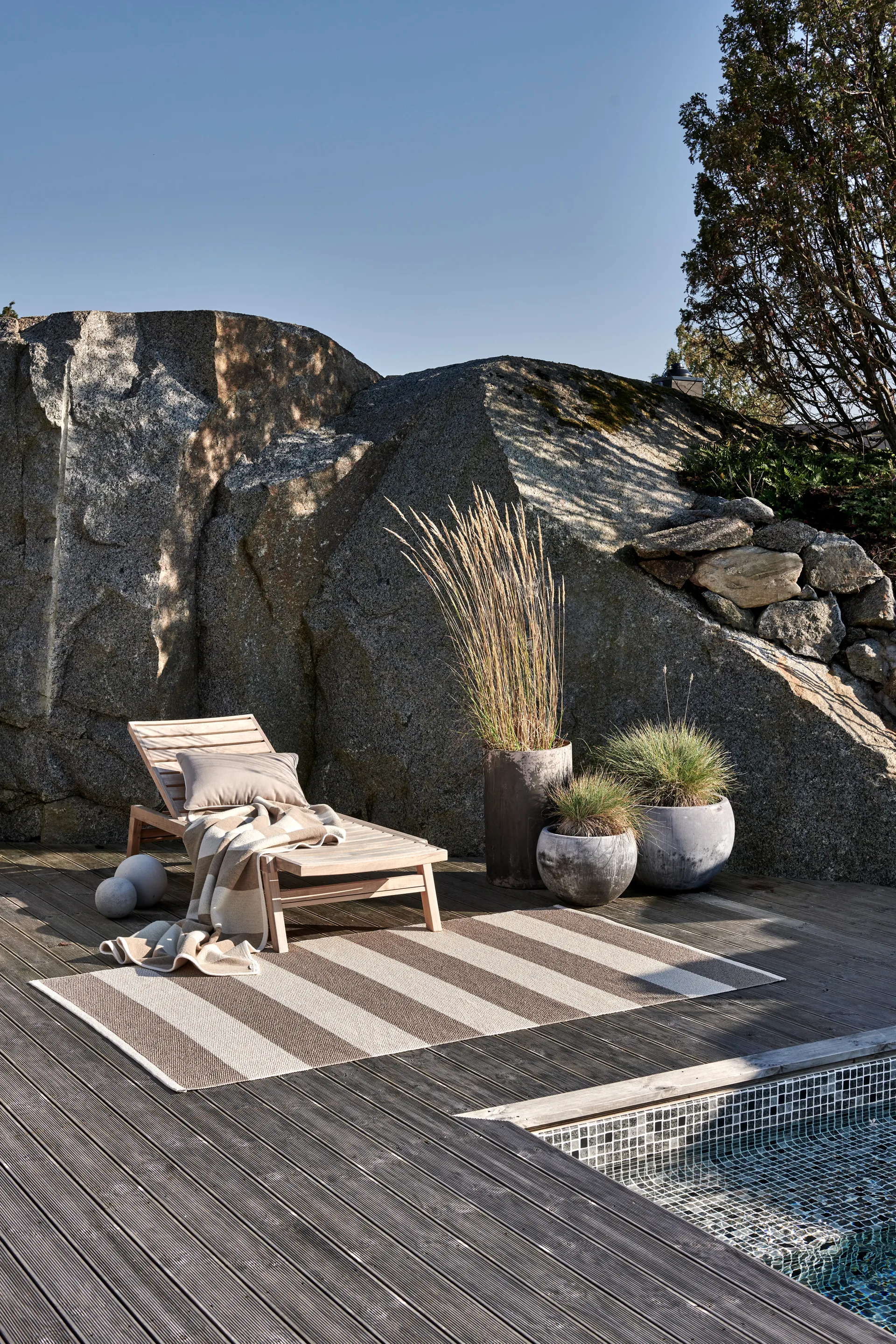 Bob gångmatta, Mud/vanilla, 70x150 cm Pappelina