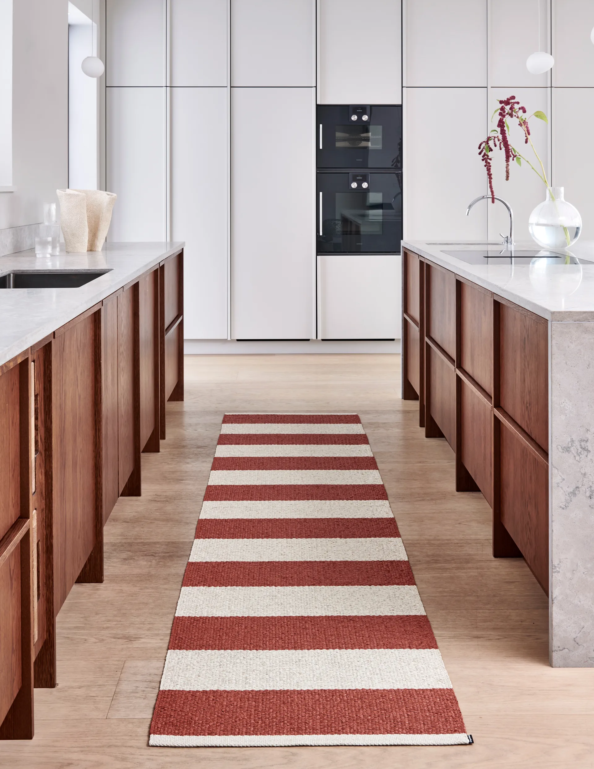 Bob gångmatta, Mud/vanilla, 70x150 cm Pappelina