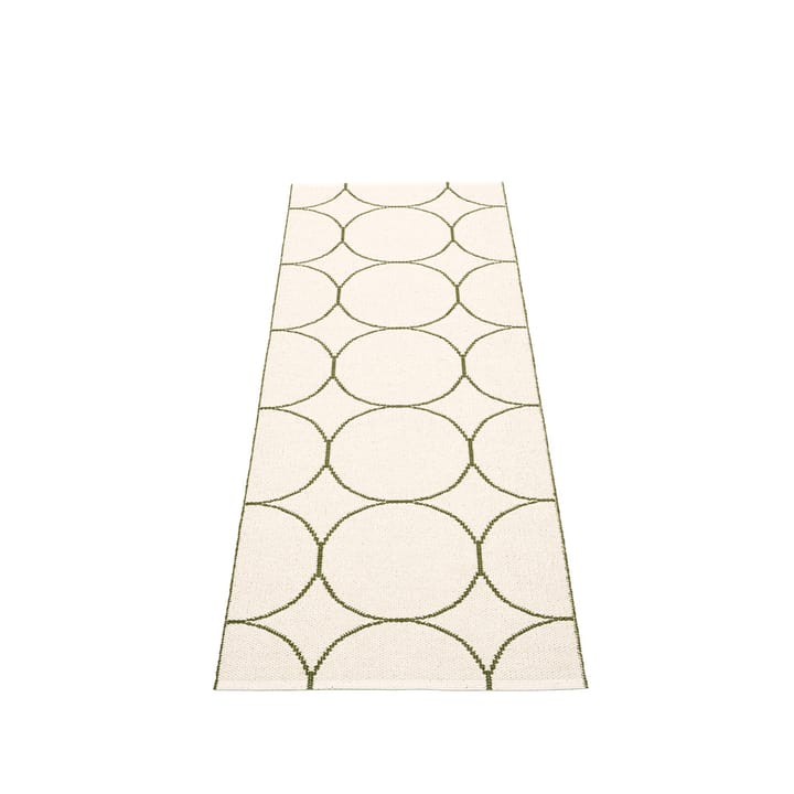 Boo gångmatta, dark olive/vanilla, 70x200 cm Pappelina