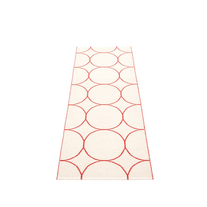Boo gångmatta, red/vanilla, 70x200 cm Pappelina