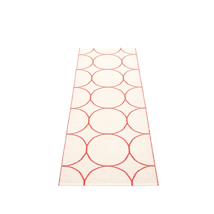 Boo gångmatta - red/vanilla, 70x200 cm - Pappelina
