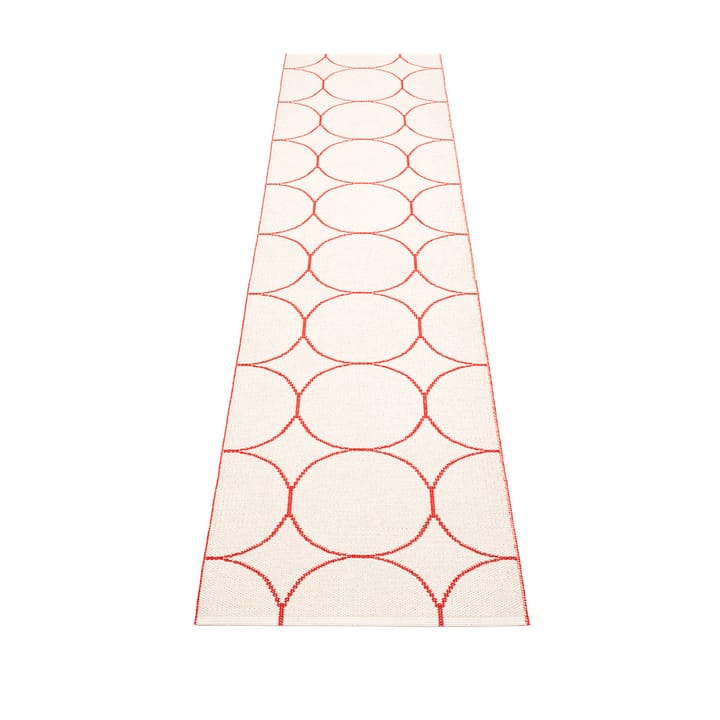Boo gångmatta, red/vanilla, 70x300 cm Pappelina