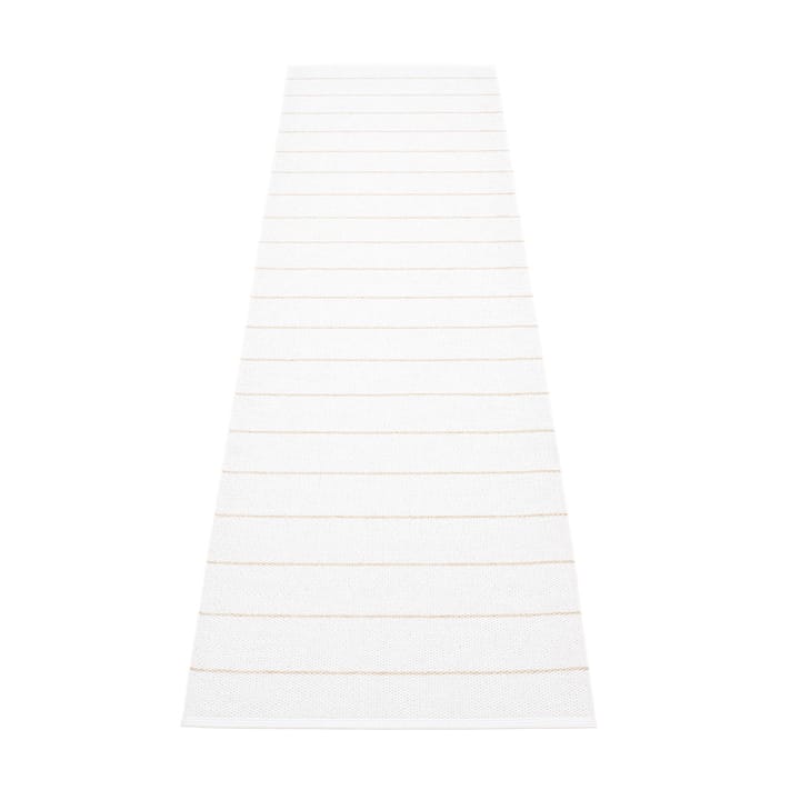 Carl gångmatta, vanilla/white, 70x270 cm Pappelina