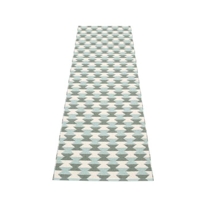 Dana gångmatta, army/pale turquoise/vanilla, 70x250 cm Pappelina