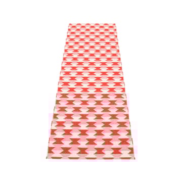 Dana gångmatta - coral red/piglet/vanilla, 70x250 cm - Pappelina