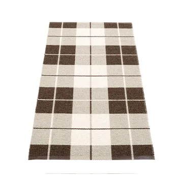Ed gångmatta - dark brown/linen/vanilla, 70x140 cm - Pappelina