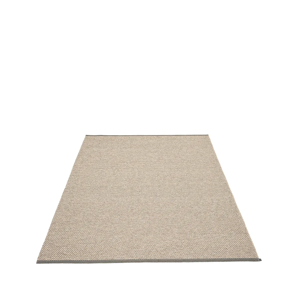 Effi matta, charcoal/light nougat/vanilla, 230x320 cm Pappelina