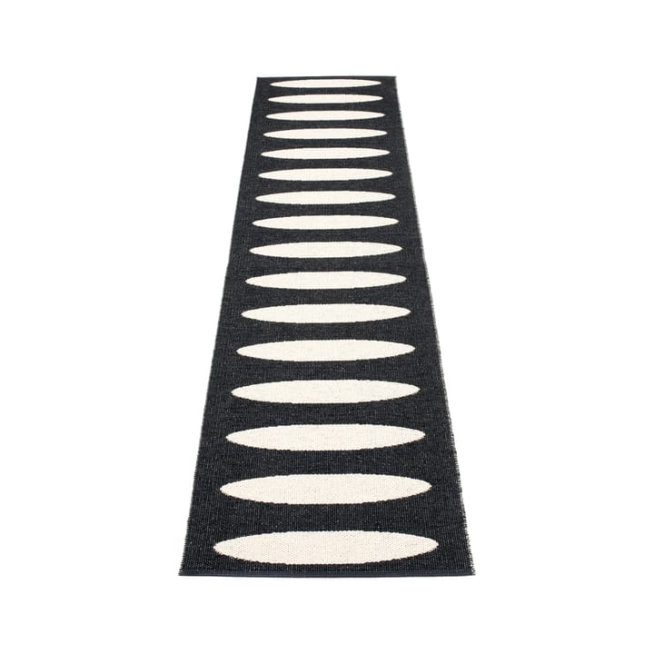 Ella gångmatta black/vanilla - 70x300 cm - Pappelina