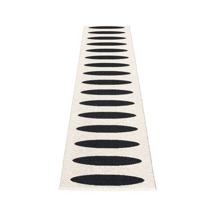 Ella gångmatta black/vanilla, 70x300 cm Pappelina