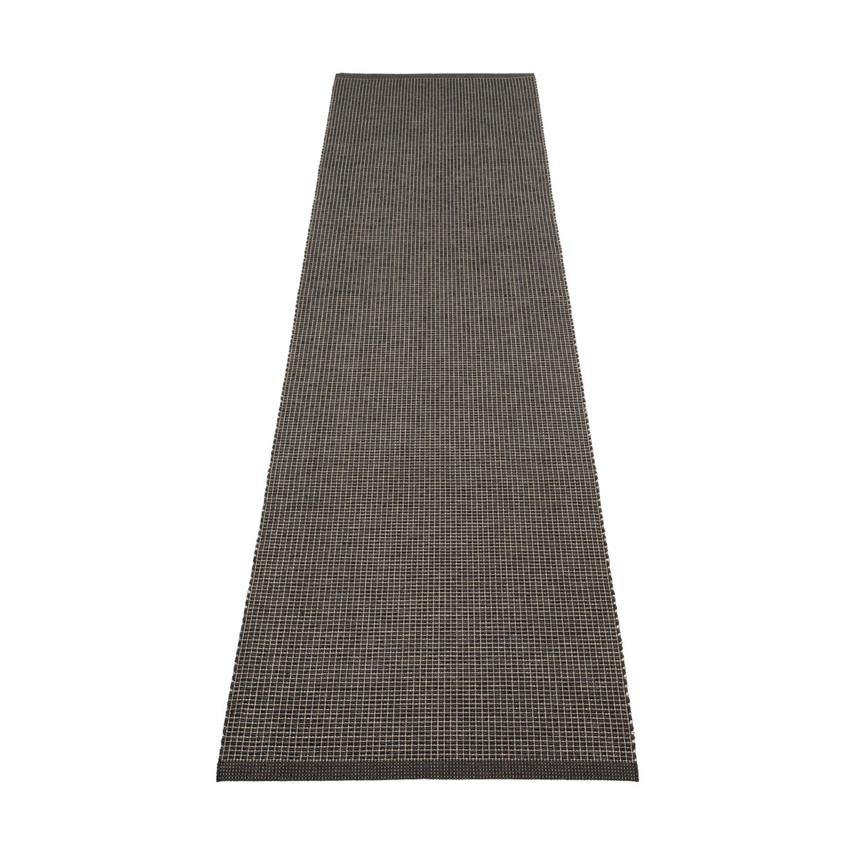 Pappelina Emm Metallic matta Black-linen, 70x300 cm