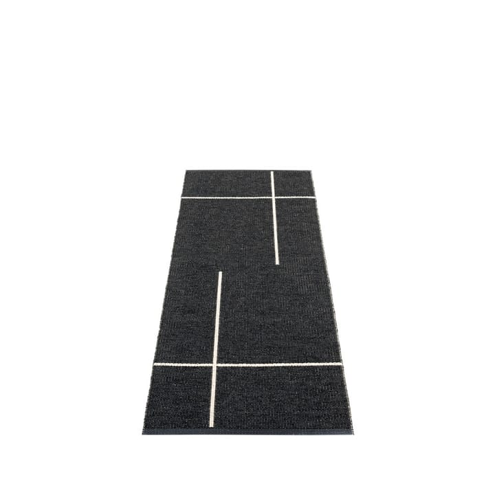 Fred gångmatta - black, 70x180 cm - Pappelina