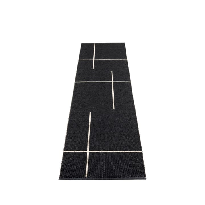 Fred gångmatta - black, 70x270 cm - Pappelina