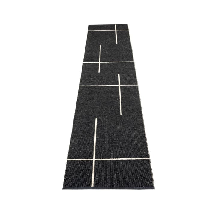 Fred gångmatta - black, 70x360 cm - Pappelina