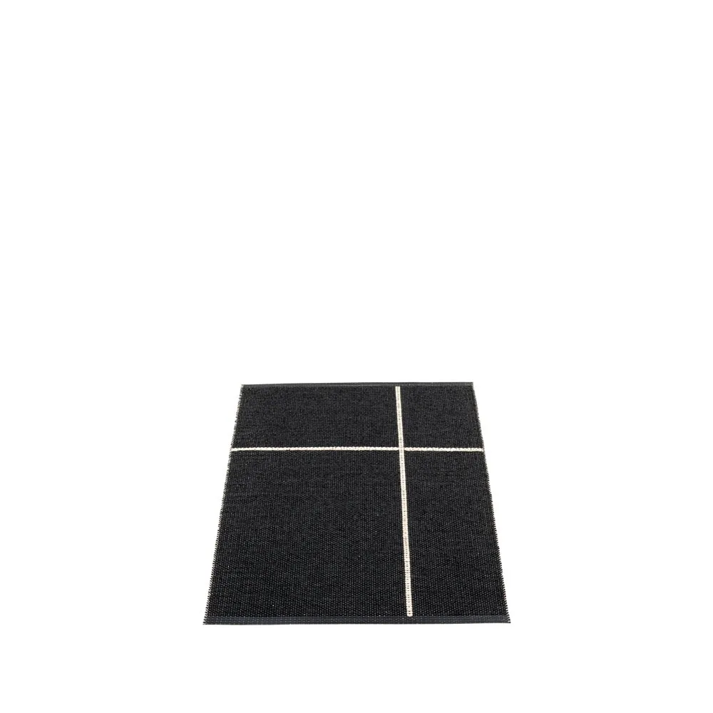 Fred gångmatta, black, 70x90 cm Pappelina