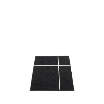 Fred gångmatta - black, 70x90 cm - Pappelina
