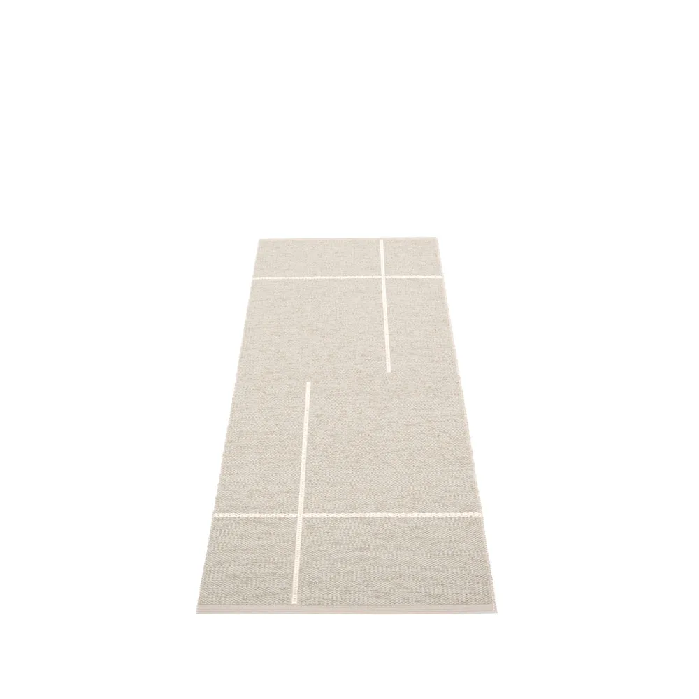 Fred gångmatta, linen, 70x180 cm Pappelina