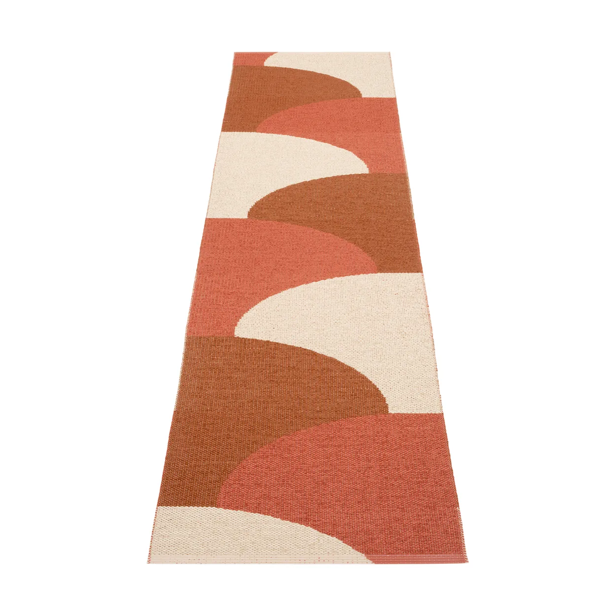Pappelina Hill matta Brick-rust-cream 270x70 cm | Skandinavisk Design | Plastmattor | Röd