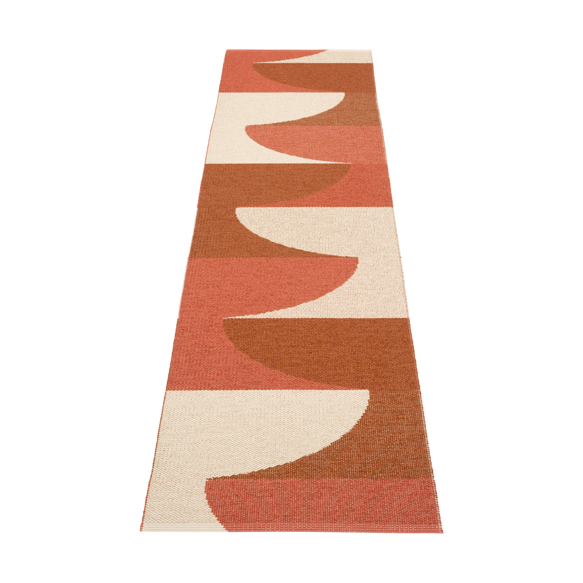 Hill matta, Brick-rust-cream 270x70 cm Pappelina