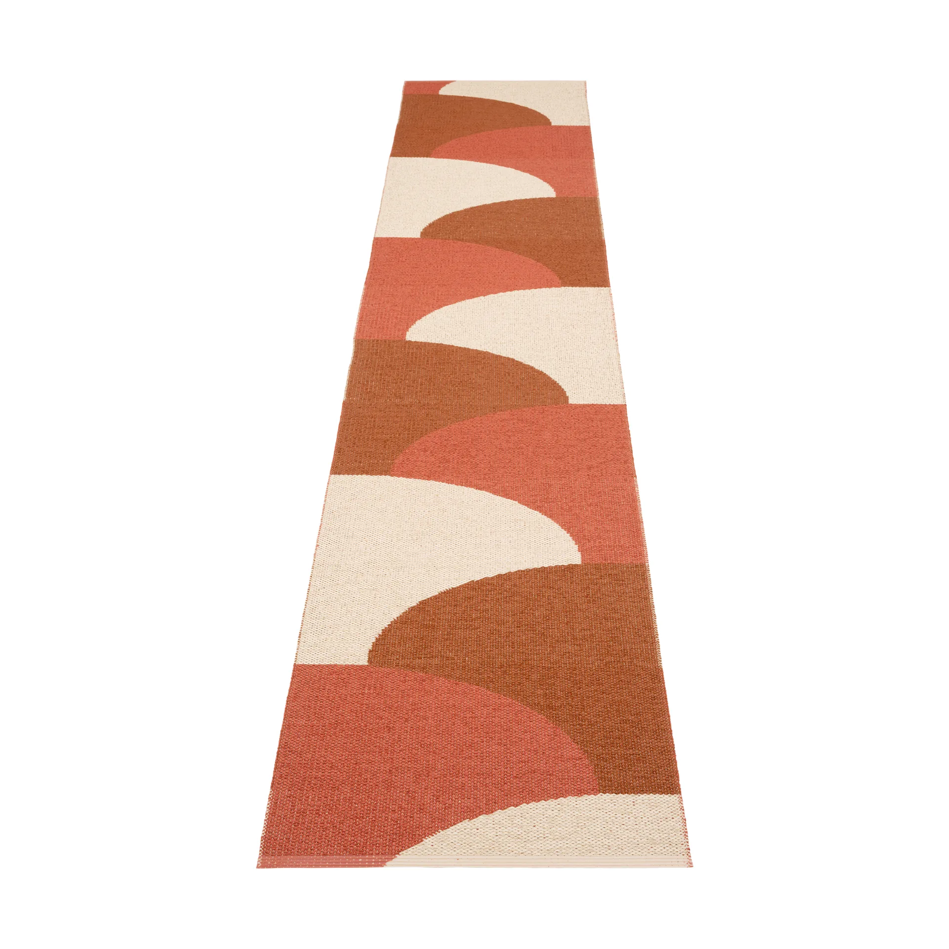 Hill matta, Brick-rust-cream 360x70 cm Pappelina