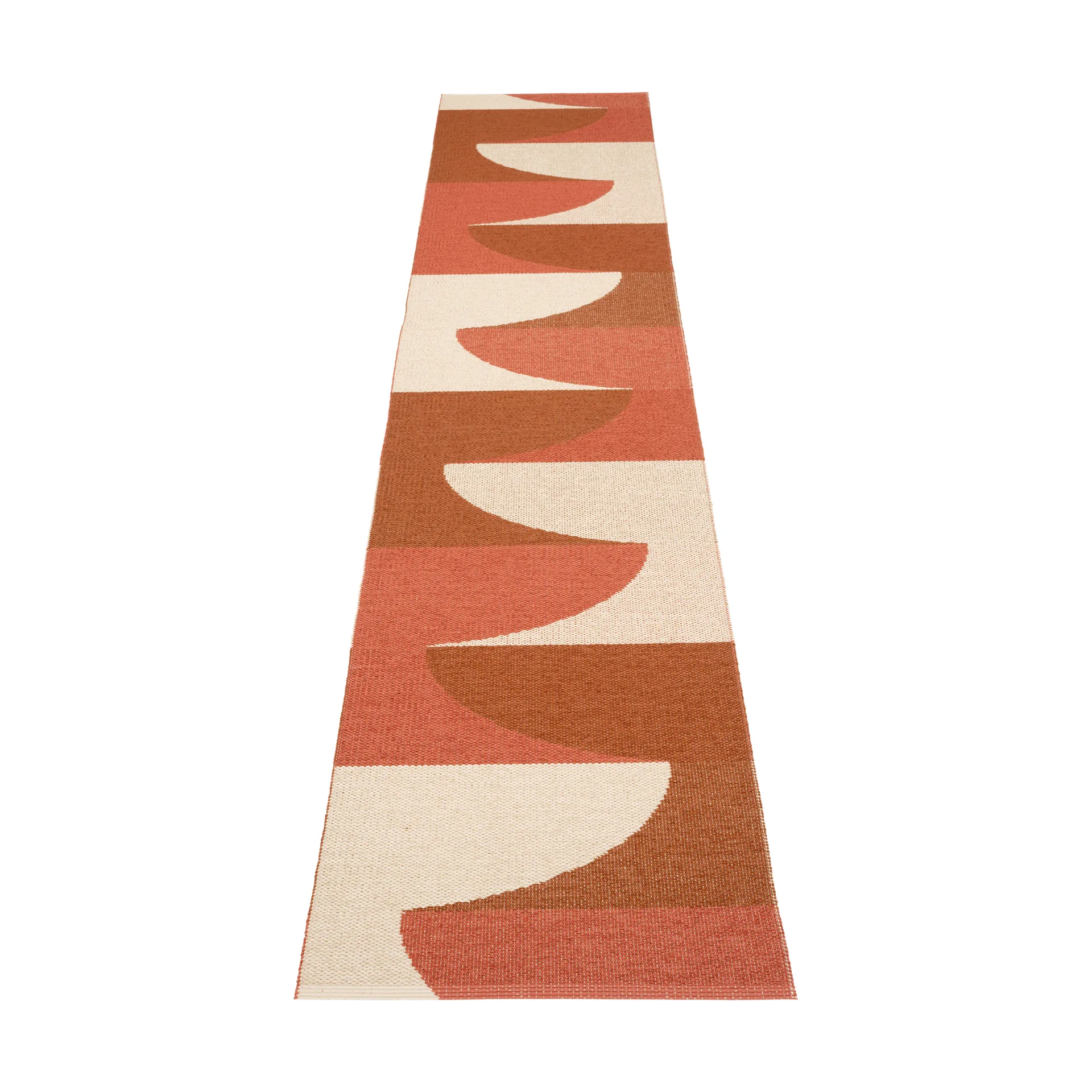 Hill matta, Brick-rust-cream 360x70 cm Pappelina