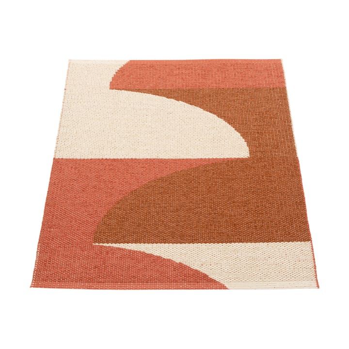 Hill matta, Brick-rust-cream 90x70 cm Pappelina