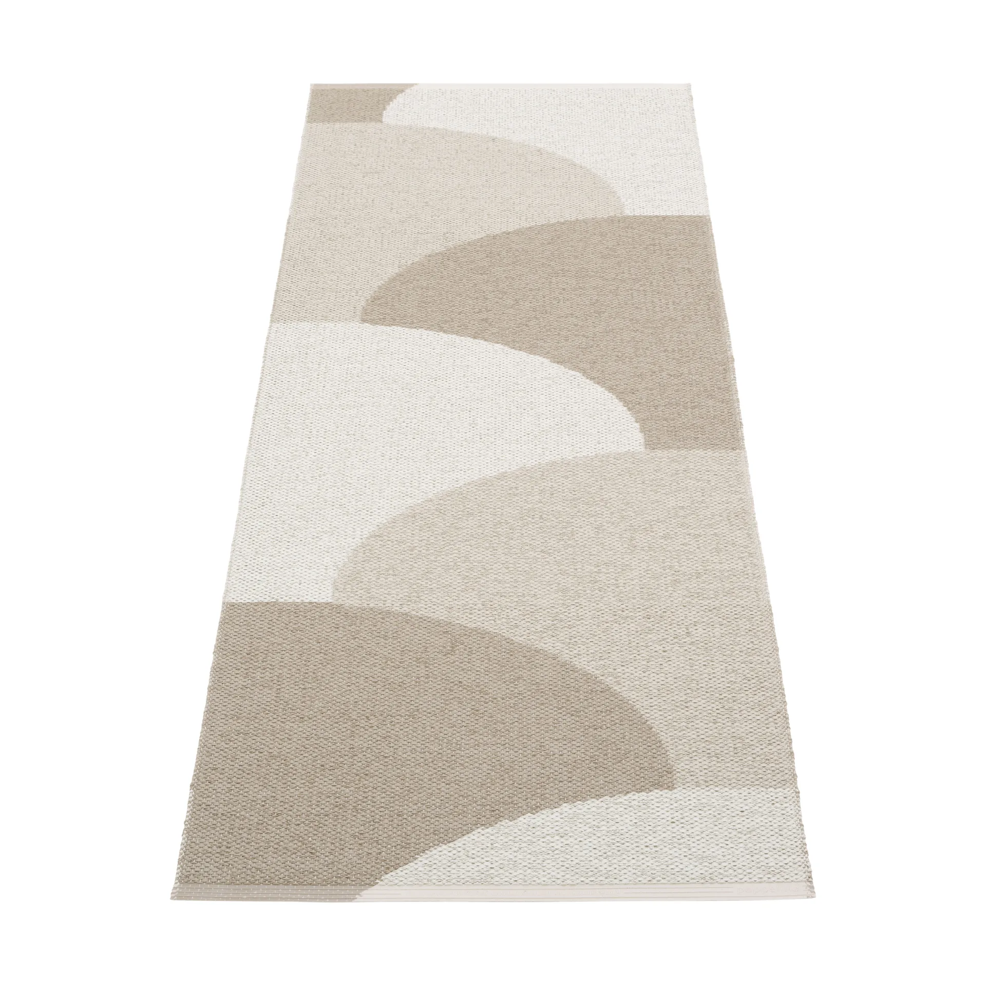 Hill matta, Dark linen-linen-fossil grey 180x70 cm Pappelina