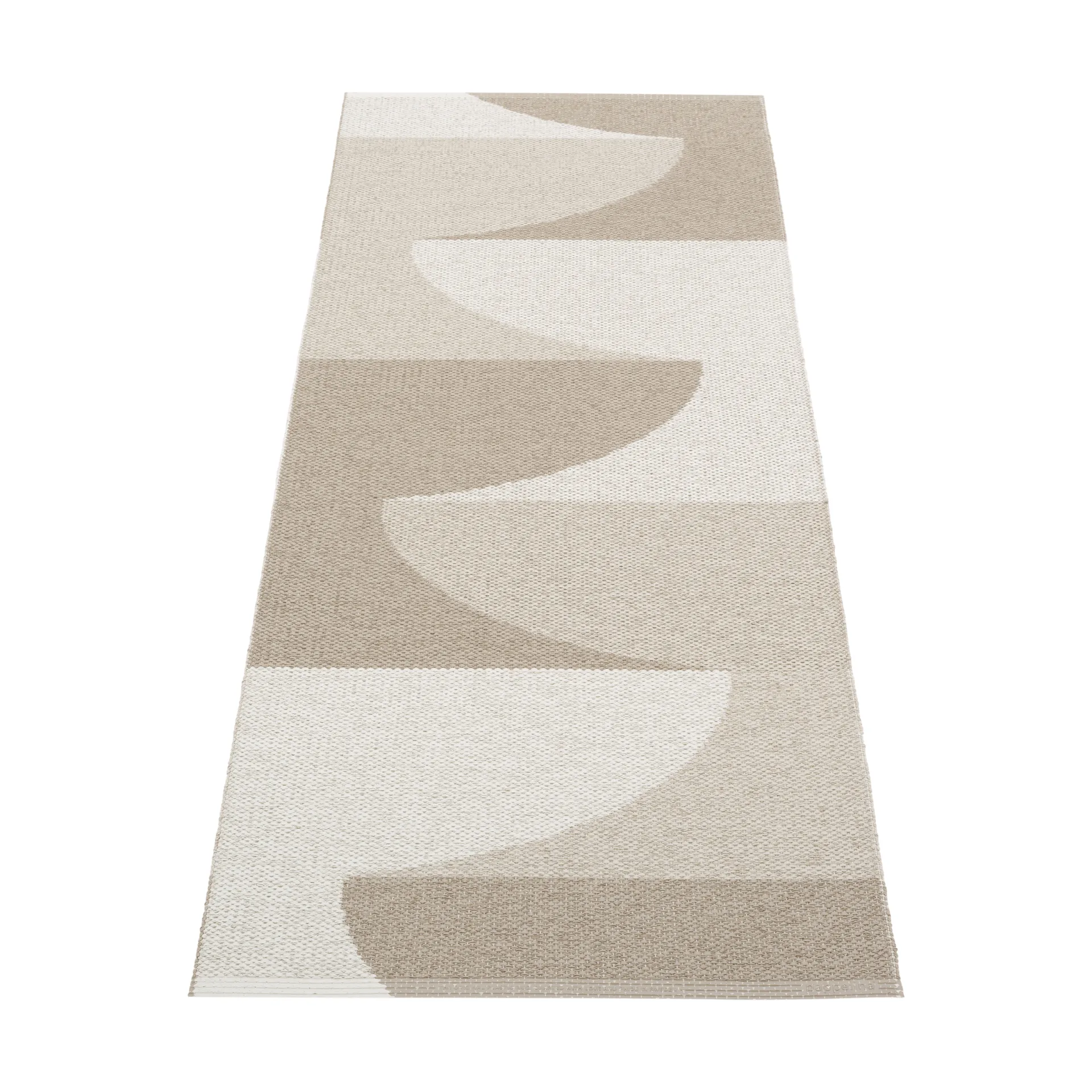 Hill matta, Dark linen-linen-fossil grey 180x70 cm Pappelina