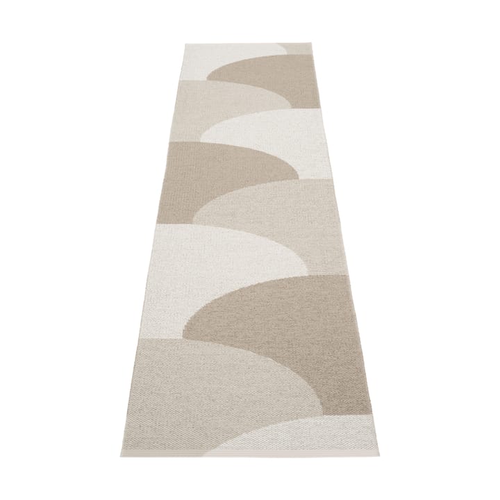 Hill matta - Dark linen-linen-fossil grey 270x70 cm - Pappelina