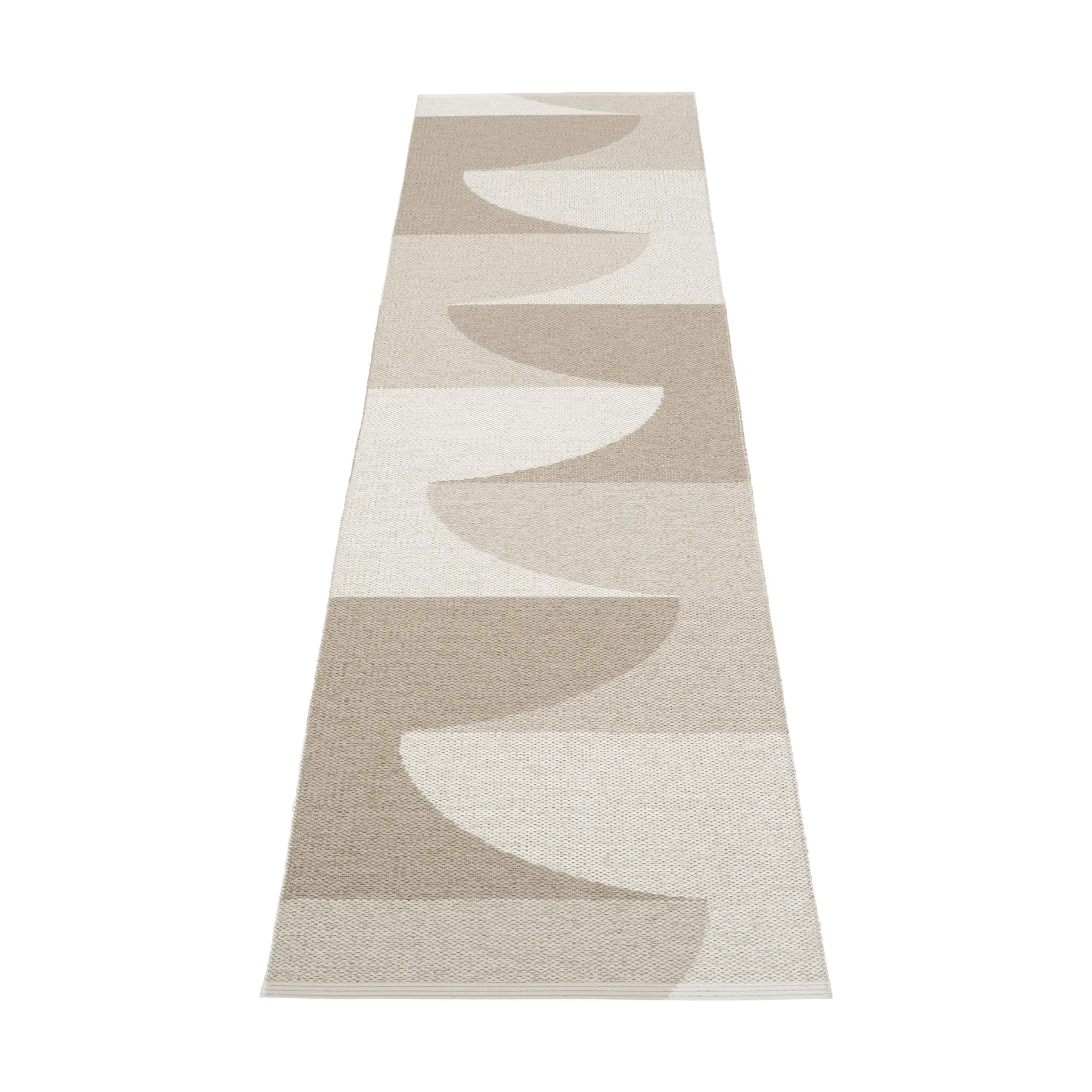 Hill matta, Dark linen-linen-fossil grey 270x70 cm Pappelina