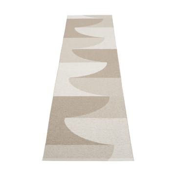 Hill matta - Dark linen-linen-fossil grey 270x70 cm - Pappelina